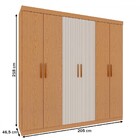 Guarda-roupa Casal Palermo 6 Portas 2 Gavetas 100% Mdf Flex C