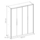 Guarda Roupa Casal Palermo Grafito