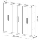 Guarda Roupa Casal Palmas 6 Portas E Espelho Pau Brasil - Vlr