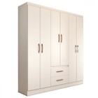 Guarda-roupa Casal Panamá 6 Portas 2 Gavetas Branco - Panoram