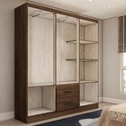 Guarda-roupa Casal Panamá 6 Portas 2 Gavetas Castanho - Panor