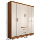 Guarda-roupa Casal Panamá 6 Portas 2 Gavetas Off White/noguei