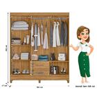 Guarda Roupa Casal Panamá 6 Portas Carvalho - Moval