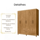 Guarda Roupa Casal Panamá 6 Portas Freijó Moval