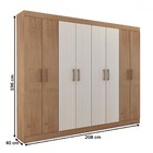 Guarda-roupa Casal Pantheon 8 Portas 2 Gavetas Canelato Rústi