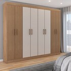 Guarda-roupa Casal Pantheon 8 Portas 2 Gavetas Canelato Rústi