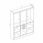 Guarda-roupa Casal Para Quarto 7 Portas 2 Gavetas  Branco