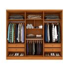 Guarda-roupa Casal Paradiso Com Pés 6 Portas 4 Gavetas Cinamo