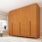 Guarda-roupa Casal Paradiso Com Pés 6 Portas 4 Gavetas Cinamo