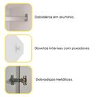 Guarda-roupa Casal Paradiso Com Pés 6 Portas 4 Gavetas Neve 2