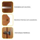 Guarda-roupa Casal Paradiso Sem Pés 6 Portas 4 Gavetas Cinamo
