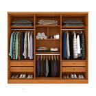 Guarda-roupa Casal Paradiso Sem Pés 6 Portas 4 Gavetas Cinamo