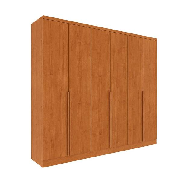 Guarda-roupa Casal Paradiso Sem Pés 6 Portas 4 Gavetas Cinamo