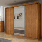 Guarda Roupa Casal Paradizzo Gold Com Espelho 3 Portas De Cor