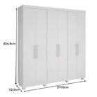 Guarda Roupa Casal Paranoá Com 6 Portas E 3 Gavetas Móveis Ri