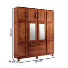 Guarda-roupa Casal Paris 10 Portas 3 Gavetas Com Espelho Made