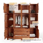 Guarda-roupa Casal Paris 10 Portas 3 Gavetas Com Espelho Made