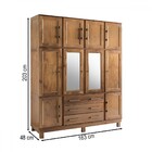 Guarda-roupa Casal Paris 10 Portas 3 Gavetas Com Espelho Made