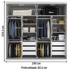 Guarda-roupa Casal Paris 2 Portas 6 Gavetas 100% Mdf Branco -