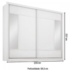 Guarda-roupa Casal Paris 2 Portas 6 Gavetas Flex Branco/nogue