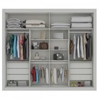 Guarda-roupa Casal Paris 2 Portas 6 Gavetas Flex Branco/nogue