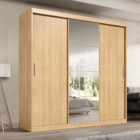 Guarda Roupa Casal Paris 3 portas 2 gavetas com espelho