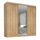 Guarda Roupa Casal Paris 3 portas 2 gavetas com espelho
