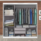 Guarda Roupa Casal Paris 3 portas 2 gavetas com espelho
