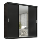 Guarda Roupa Casal Paris 3 portas 2 gavetas com espelho