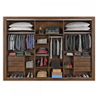 Guarda-roupa Casal Paris 3 Portas 6 Gavetas Espelhado 100% Md