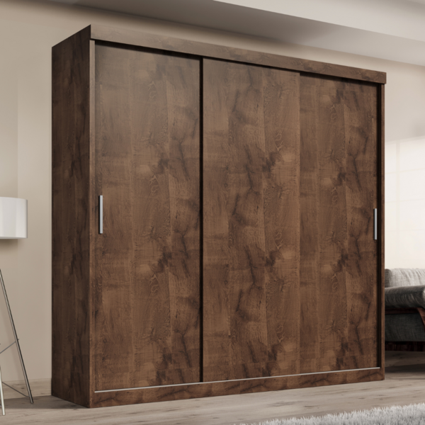 Guarda Roupa Casal Paris 3 Portas de correr 2 gavetas