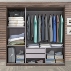 Guarda Roupa Casal Paris 3 Portas de correr 2 gavetas