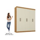 Guarda Roupa Casal Paris 6 Portas 2 Gavetas Paris Espresso Mó