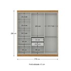 Guarda Roupa Casal Paris 6 Portas 2 Gavetas Paris Espresso Mó