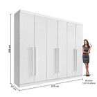 Guarda Roupa Casal Paris 6 Portas 6 Gavetas Em Mdf Móveis D D