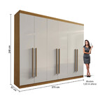 Guarda Roupa Casal Paris 6 Portas 6 Gavetas Em Mdf Móveis D D