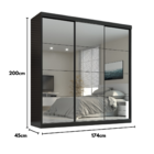 Guarda Roupa Casal Paris  2gav C/esp Nas 3pts Corre