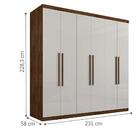 Guarda Roupa Casal Paris Seis Portas Malbec Off White