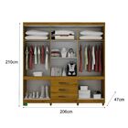 Guarda Roupa Casal Parma 10 Portas 3 Gavetas Salleto Móveis C