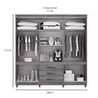 Guarda-roupa Casal Parma 10 Pt 3 Gv Branco