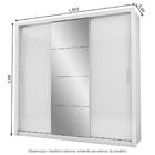 Guarda Roupa Casal Paula Glass Branco