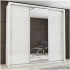 Guarda Roupa Casal Paula Glass Branco