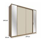 Guarda Roupa Casal Pedra Azul Com 4 Portas E 6 Gavetas Com Es