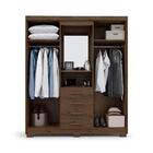 Guarda Roupa Casal Pequeno 4 Portas 156cm Capuccino Selyse Sh