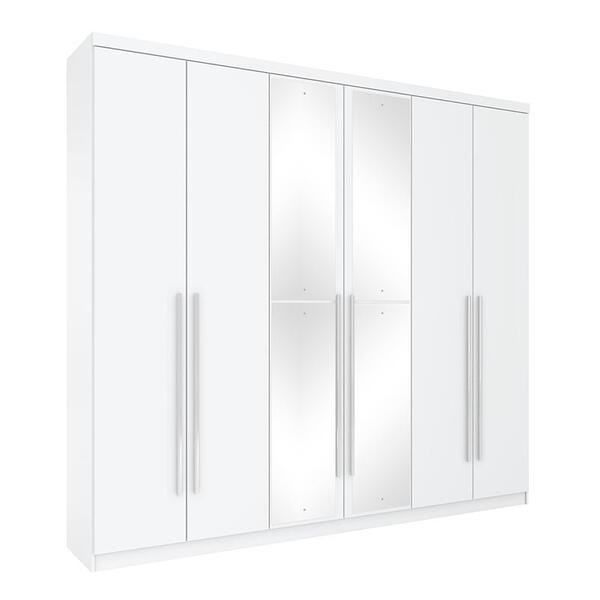 Guarda Roupa Casal Pérola 6 Portas E 3 Gavetas Com 2 Kits De