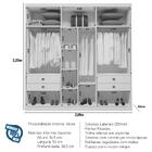 Guarda Roupa Casal Petra 3 Portas 4 Gavetas Bom Pastor