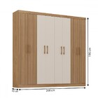 Guarda-roupa Casal Petropolis 8 Portas 2 Gavetas Canelato Rus