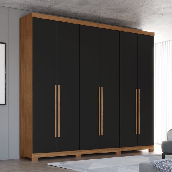 Guarda Roupa Casal Pétrus 100% Mdf 6 Portas 4 Gavetas Com Pés