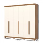 Guarda-roupa Casal Pétrus 6 Portas 4 Gavetas 100% Mdf Nature/