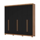 Guarda-roupa Casal Pétrus 6 Portas 4 Gavetas 100% Mdf Nature/